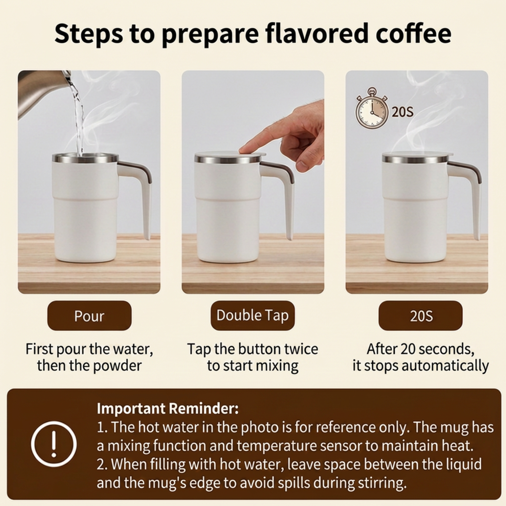 380ml self-mixing electric coffee mug